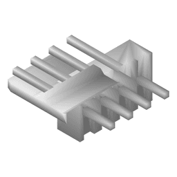 Molex KK-254 AE-6410-04A Header 1×04 P2.54 mm Vertical